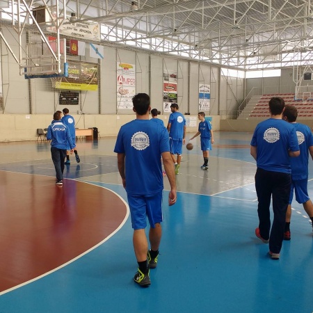 Calentamiento de los manzanareños en Almagro