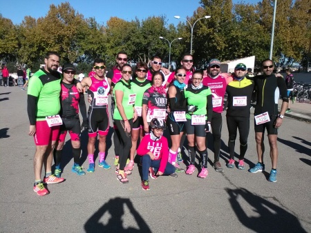 Runners Manzanares junto a otros paisanos en Villarta