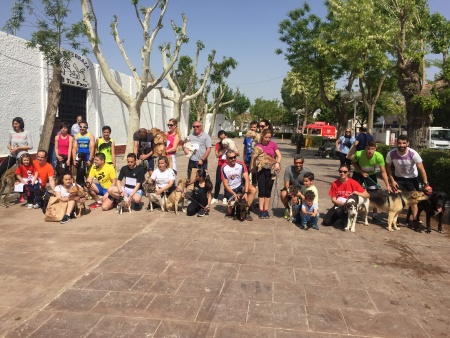 Participantes en el II Canicross Benéfico