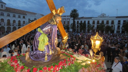 Salida de la imagen de Jesús del Perdón en la procesión de 2018