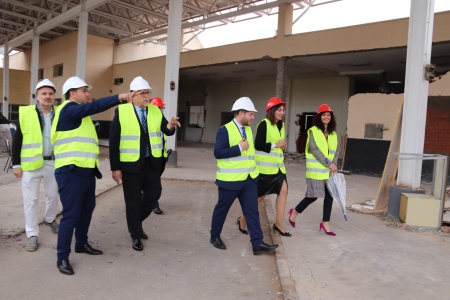 Visita a las obras de la estación de autobuses