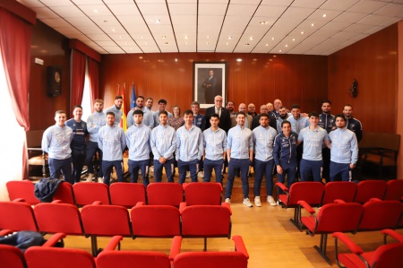 Recepción al Manzanares FS en el Ayuntamiento antes de la Copa de España 2026