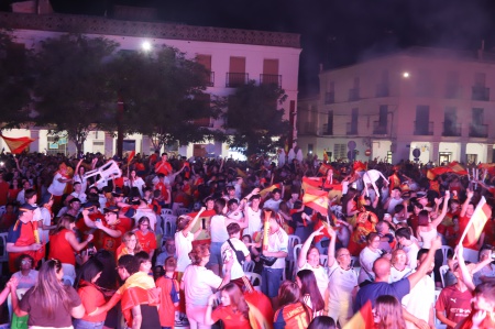 Celebración en Manzanares del segundo Mundial de fútbol de la Selección Española masculina Celebración en Manzanares del segundo Mundial de fútbol de la Selección Española masculina