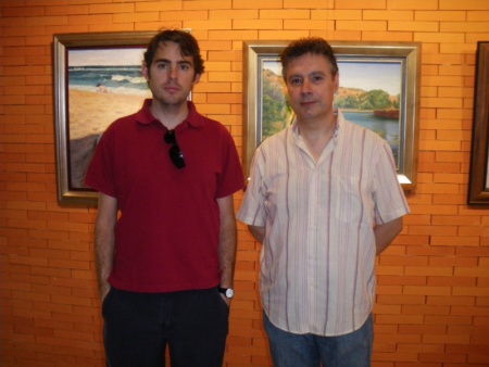 Gonzalo Serrano y Pedro M. Pérez, monitores de Pintura de la UP