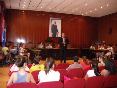 Visita de la Escuela de Verano de la UP al Ayuntamiento