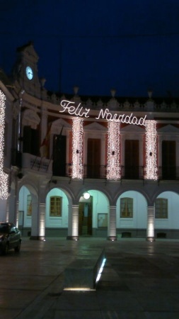 Imagen del alumbrado navideño en la Plaza de la Constitución