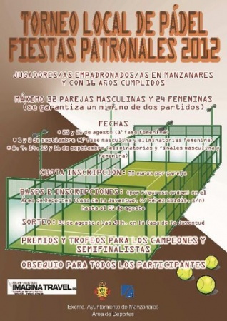 Cartel del Torneo de Pádel