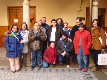 Alumnos del Centro ocupacional durante la visita al museo