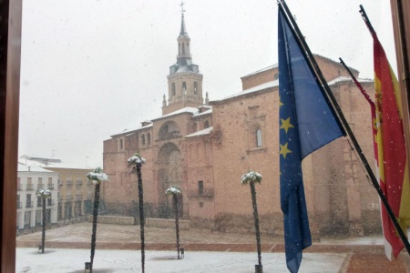 Plaza de la Constitución nevada