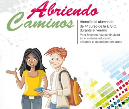 Cartel del programa "Abriendo Caminos"