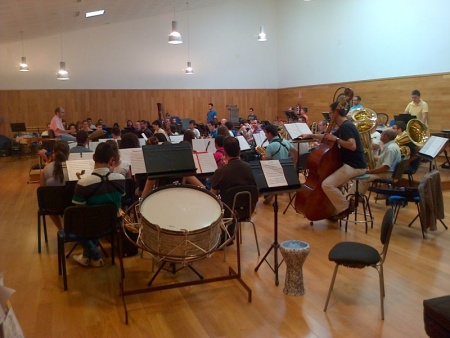 Momento de los ensayos realizados en la Sala "Daniel González-Mellado"