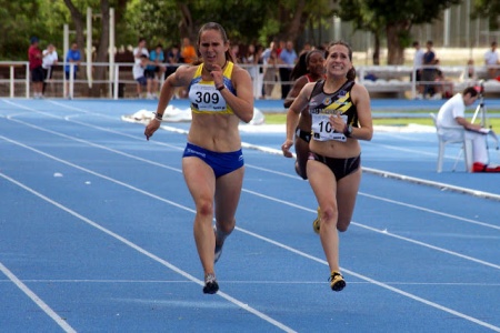 Sonia Molina durante una prueba de 200 metros