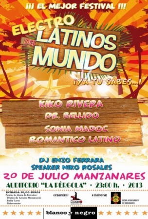 Cartel del festival "Electro Latinos del Mundo