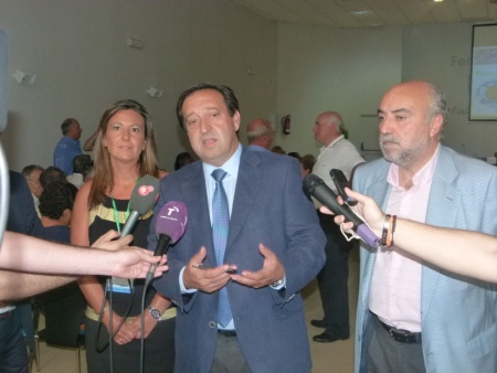 Pedro Barato, durante su comparecencia ante los medios de comunicación