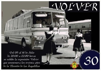 Cartel de la exposición "Volver" 30 años de Zagalillas