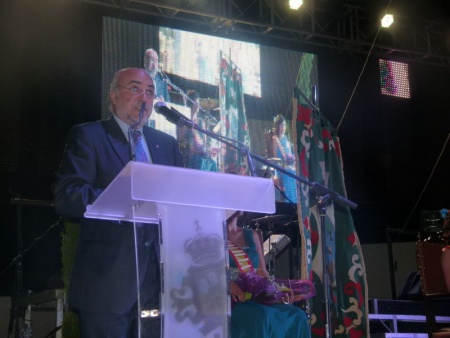 El alcalde, durante la inauguración de la Feria y Fiestas 2013