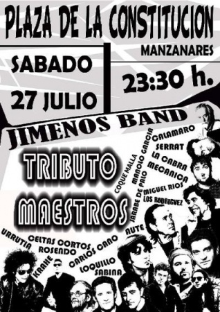 Cartel del concierto de Jimeno´s Band en Manzanares