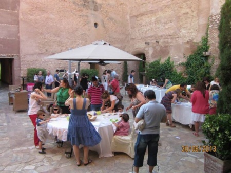 Taller de cocina que impartió la Asociación Cultural y Educativa Sueños del Quijote en el Castilo de Pilas Bonas