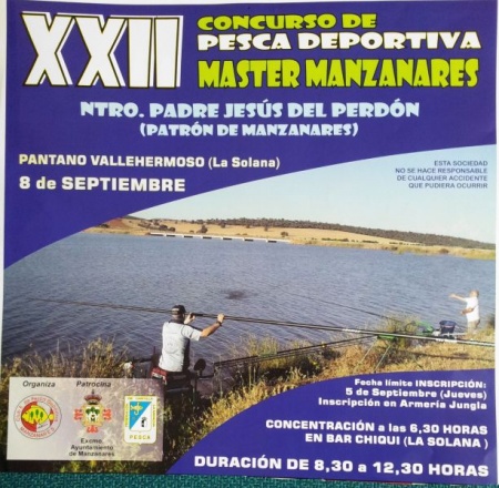 Cartel del XXII Campeonato de pesca deportiva "Master Manzanares"