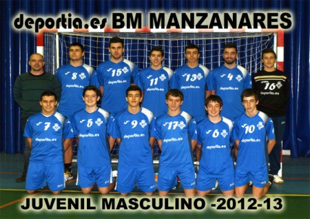 Equipo juvenil del Balonmano Manzanares 2012-2013