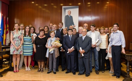 Foto conjunta de homenajeados y autoridades. Foto: León