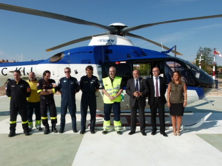 Inauguración de la helisuperficie para vuelos nocturnos