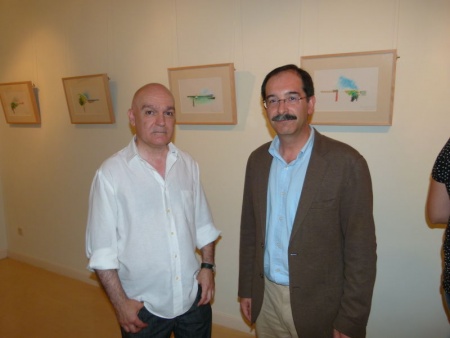 Teo Serna y Manuel Martín-Gaitero, en la inauguración de la exposición