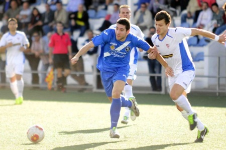 Martín fue el mejor del Manzanares CF ante el Mora. Foto: Roque J. Cuesta