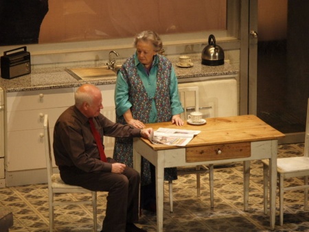 Juan Echanove y María Galiana durante su actuación en Manzanares. Foto: Jesús Maestro