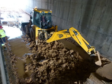 Obras en el subterráneo de Jesús del Perdón con Camino Ancho