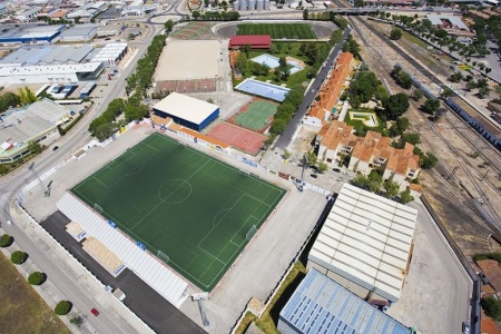 Vista aérea del polideportivo municipal