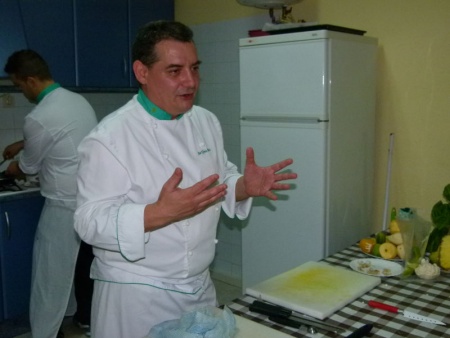 José Merlo, jefe de cocina del Parador de Almagro, durante la sesión