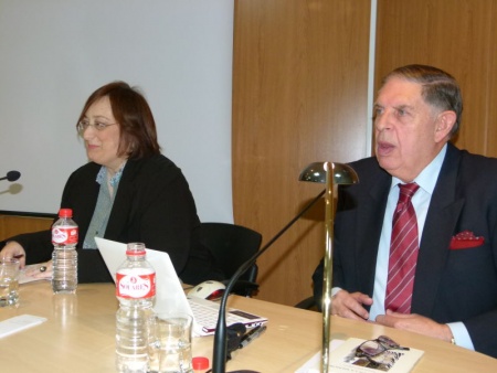 María José Maeso y Manuel Agustín Serrano Amo durante la presentación del libro