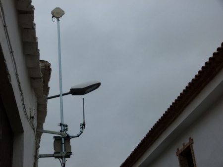 Una de las antenas de la red instalada en la localidad