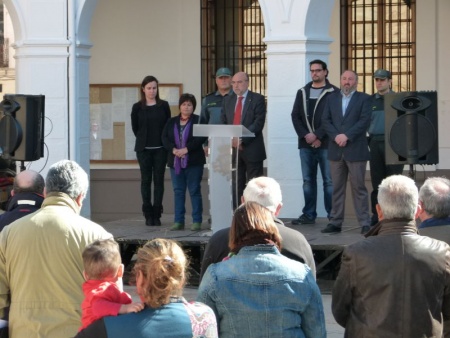 Minuto de silencio durante la concentración del 11 de marzo de 2014