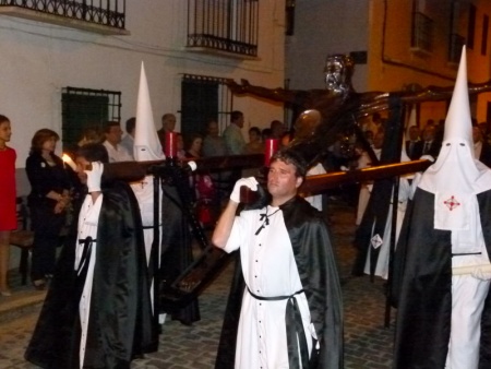 Cristo de Herrera portado por presos de este centro penitenciario