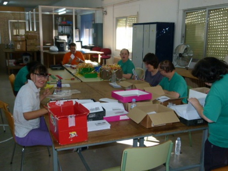 Uno de los talleres del Centro Ocupacional de Manzanares