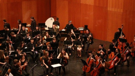 Imagen de la Sinfónica del Conservatorio de Ciudad Real en el Gran Teatro. Foto: CDP