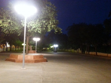 Zona con la nueva iluminación