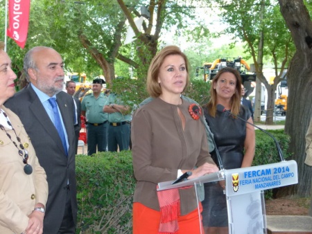 Cospedal durante su intervención en la jornada inaugural de FERCAM 2014