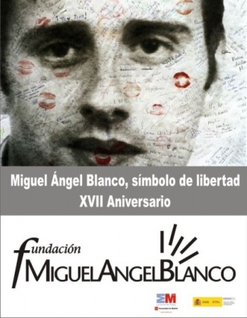 Cartel del homenaje a Miguel Ángel Blanco