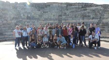 Participantes en la visita a Segóbriga y Belmonte