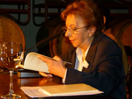 La autora, durante la presentación del libro