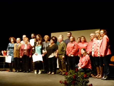 Foto de grupo de los voluntarios galardonados