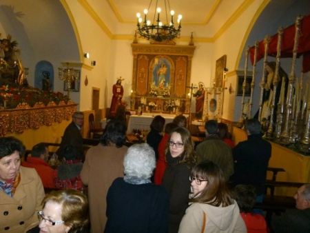 Visita de fieles a la ermita de la Paz en las fiestas del año pasado