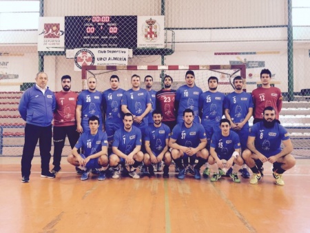 Plantel que ganó en Almería el pasado fin de semana