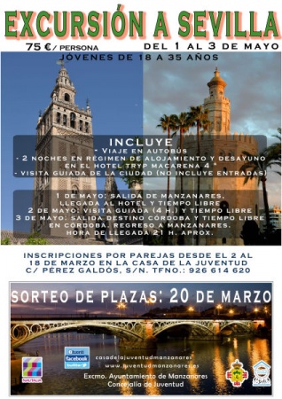 Cartel del viaje a Sevilla y Córdoba