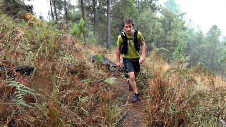 Pablo Moraga durante su ascensión al Pico Duarte