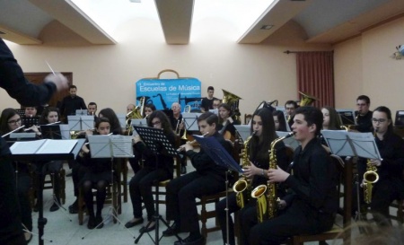 Actuación de la banda juvenil de Manzanares en el encuentro de Escuelas de Música