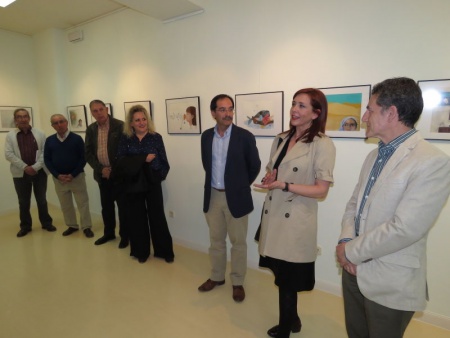 Pilar Criado, en la apertura de la exposición de sus ilustraciones